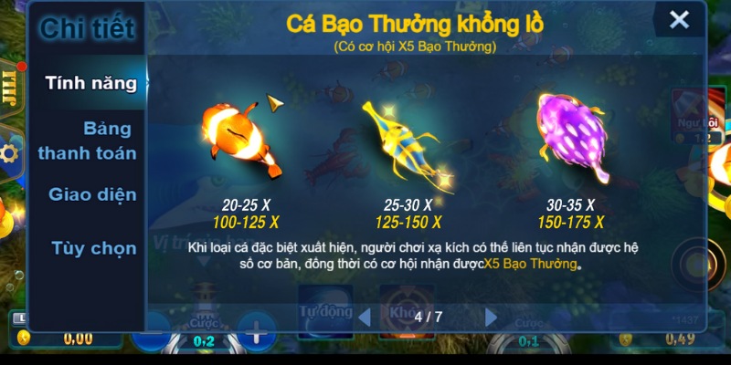 Bắn Cá H5 có hệ thống thanh toán thưởng đa dạng